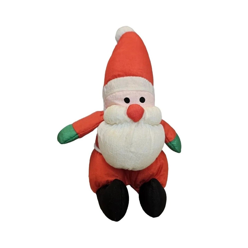 Vintage Soft Dreams Santa Claus Plush Puffy Nylon Christmas Stuffed Doll 6"